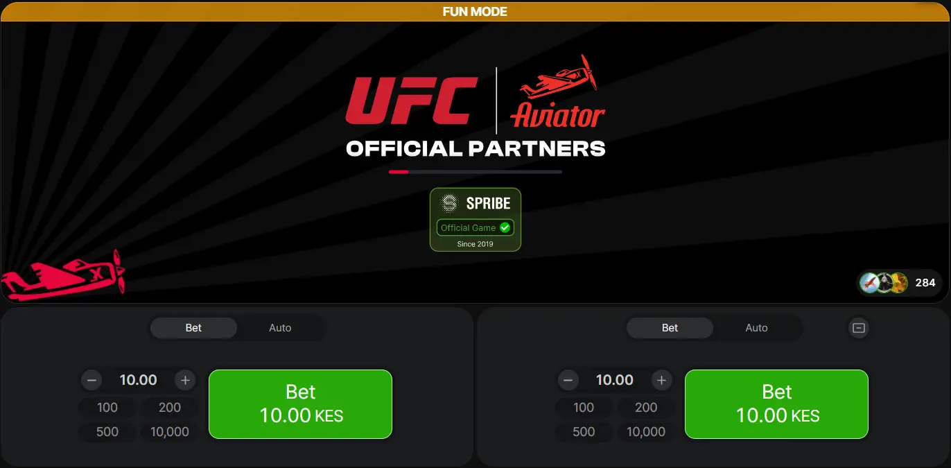 Aviator - Main Screen